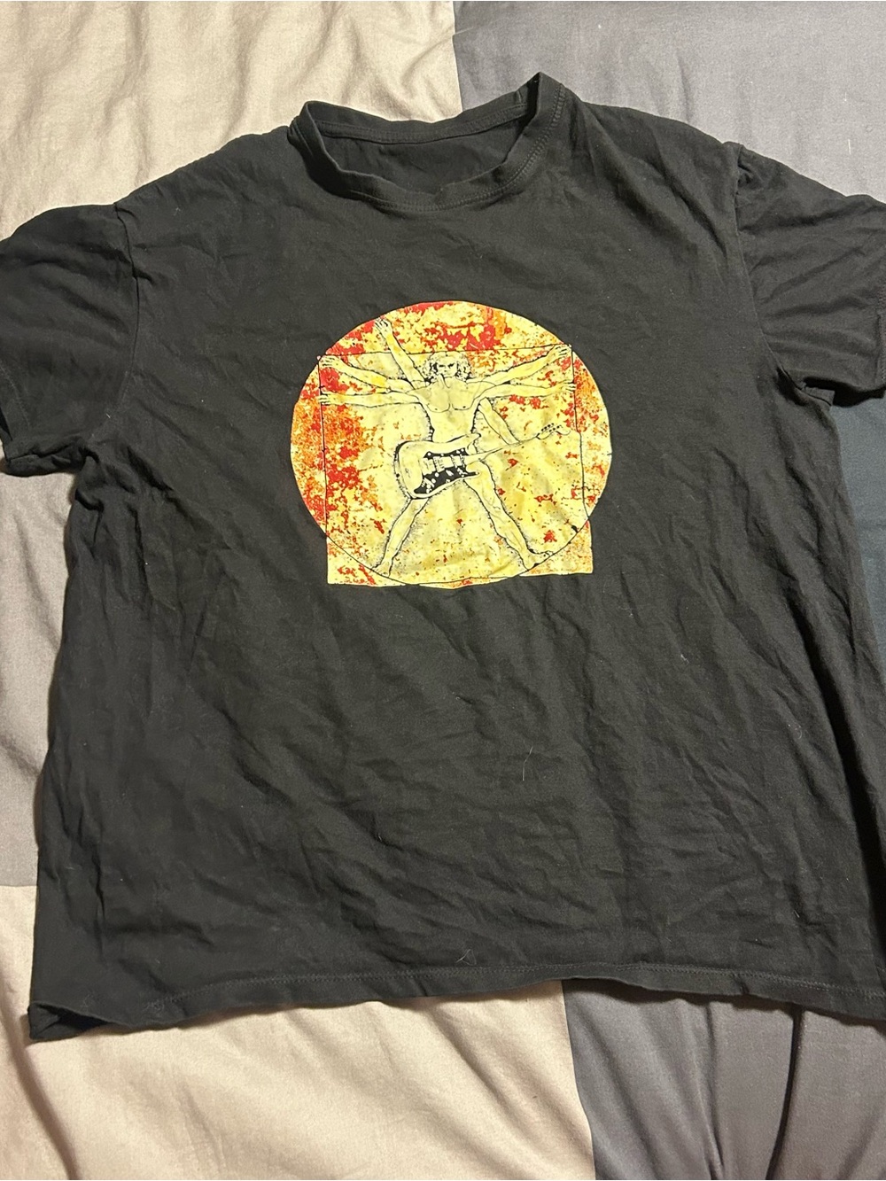 Black Graphic Short-Sleeve Men's T-Shirt